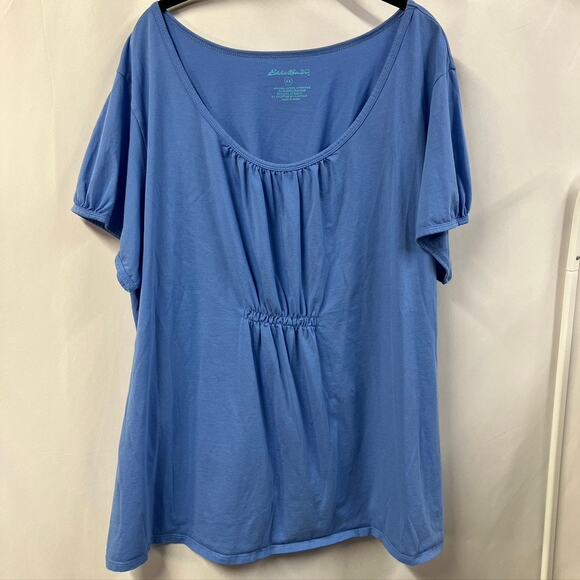 Eddie Bauer Womens Pima Cotton Tee 4X Synced Lightweight Spring Summer Classic - Picture 2 of 13